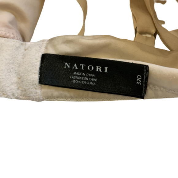 NATORI Paradox Unlined Unpadded Underwired T-Shirt Bra Beige Mesh Seamless 32D - Picture 5 of 6